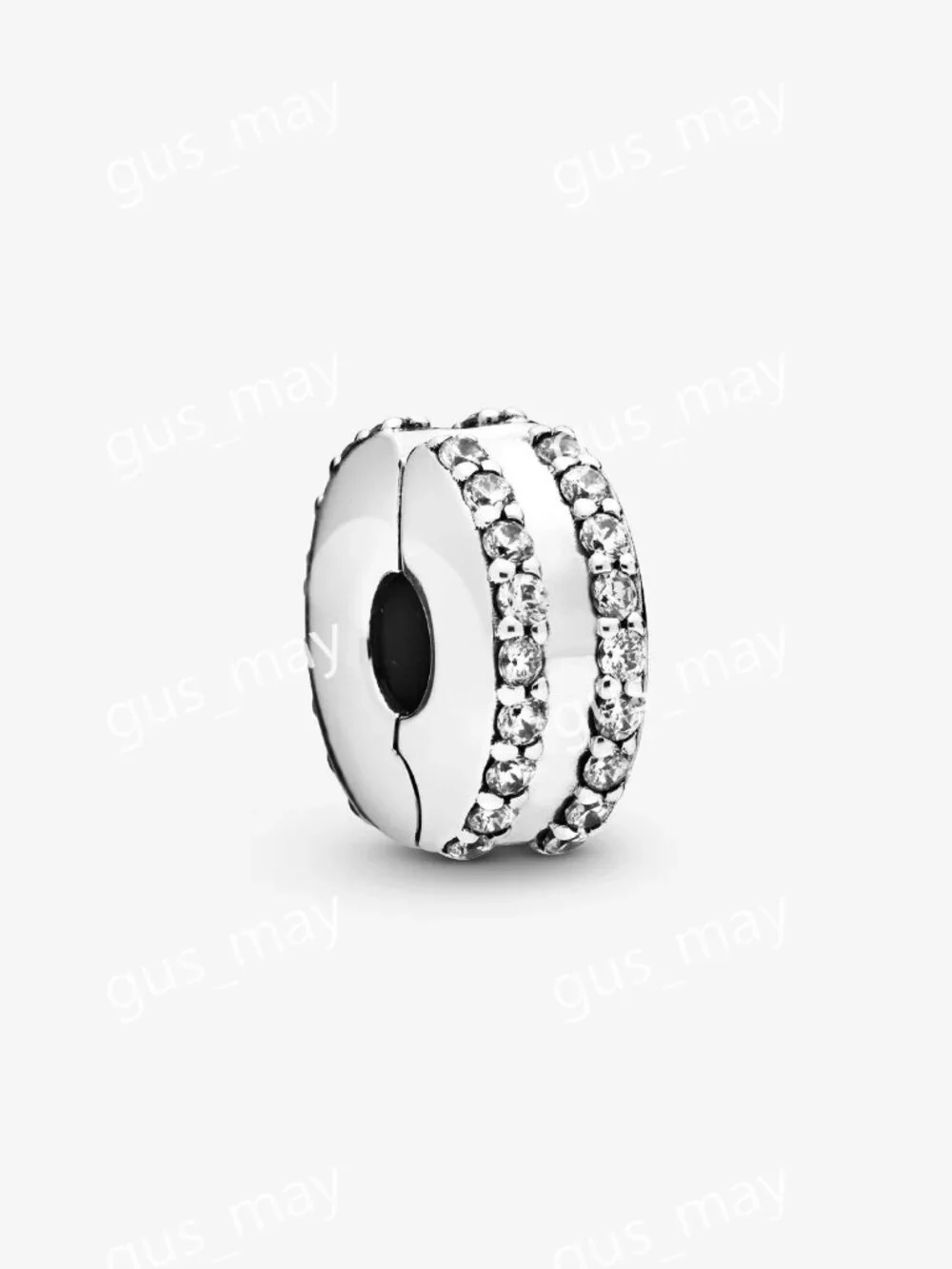 Pandora Double Lined Pavé Clip Charm
